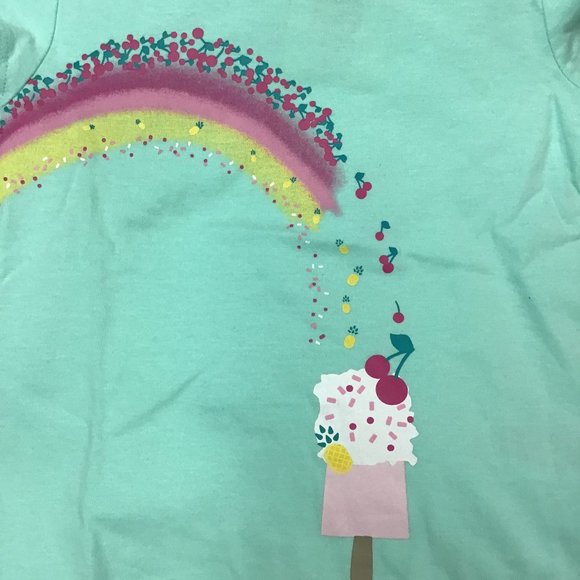 BOB | Girl's T-shirt | Teal | Rainbow | Size 3T - Picture 2 of 3